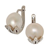 Золоті сережки з діамантами і культів. перлами, 1542018