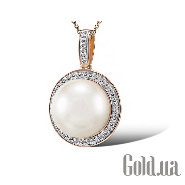 

Женский кулон Lurie Jewelry, Золотой кулон с бриллиантами и пресн. жемчугом