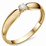 Золотое кольцо с бриллиантом, 1556098