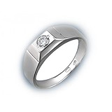 Мужское серебряное кольцо с куб. цирконием, 1620610