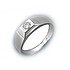 Мужское серебряное кольцо с куб. цирконием - фото 1