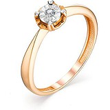 Золотое кольцо с бриллиантом, 1636738