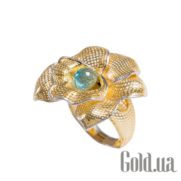 

Кольцо Ivon jeweler, Женское золотое кольцо с топазом, 17.5