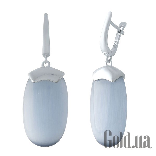 

Серьги с подвесками Fresh Jewelry, Серебряные серьги с кошачьим глазом