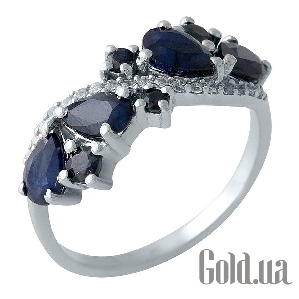 

Женские кольца Fresh Jewelry, Женское серебряное кольцо с сапфирами и куб. циркониями, 18