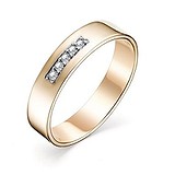 Золотое обручальное кольцо с бриллиантами, 1711490