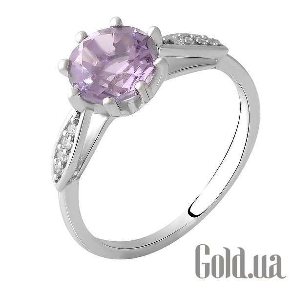 

Женские кольца Fresh Jewelry, Женское серебряное кольцо с куб. циркониями и аметистом, 18.5