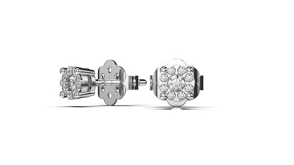Золотые серьги с бриллиантами lun35631121 – изображение 4