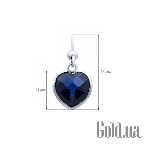 Сережки з підвісками Lurie Jewelry Срібні сережки з куб. цирконіями