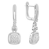 Срібні сережки з куб. цирконіями, 1794946