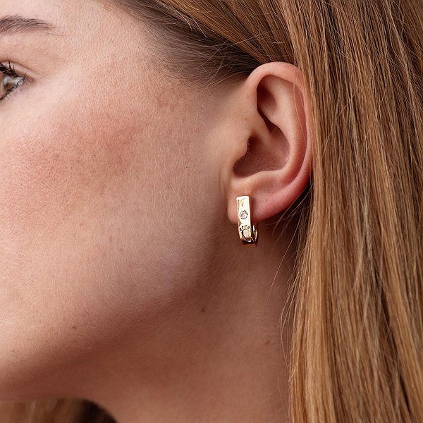 Золотые серьги с куб. циркониями onxс08648 – изображение 3