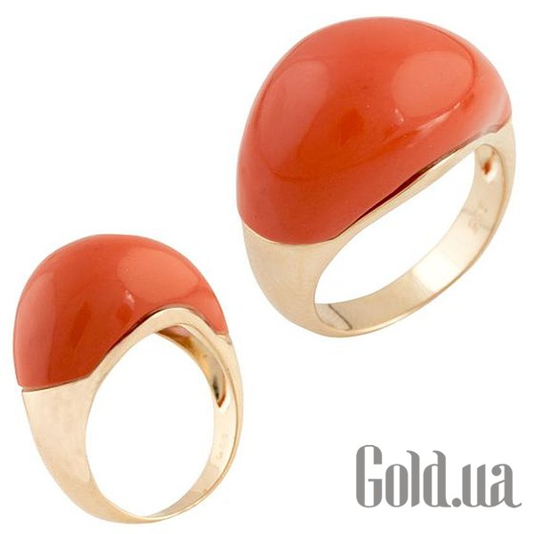 

Женские кольца Fresh Jewelry, Женское серебряное кольцо с кораллом в позолоте, 17