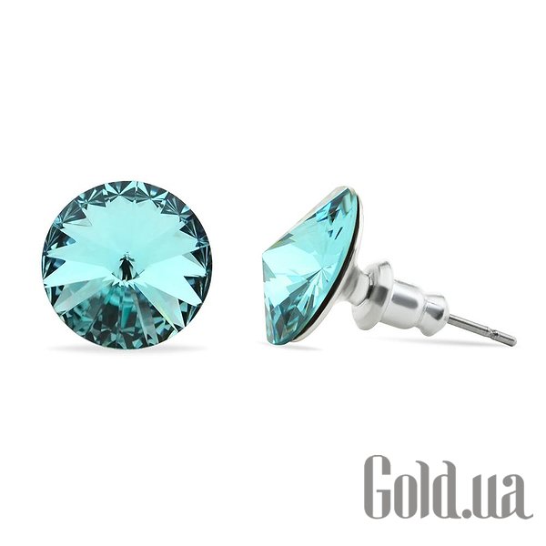 

Пусеты (гвоздики) Kobi, Голубой, Серьги с кристаллами Swarovski