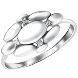 Rich line Женское серебряное кольцо с куб. циркониями, 1514883