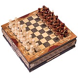 Шахматы резные ручной работы в ларце большие, slchesslarb, 1515395