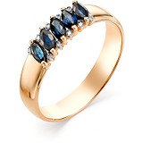 Женское золотое кольцо с бриллиантами и сапфирами, 1603715