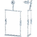 Серебряные серьги с куб. циркониями, 1607043
