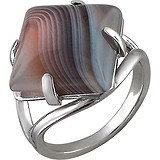 Женское серебряное кольцо с агатом, 1615235