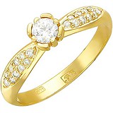Золотое кольцо с бриллиантами, 1619075
