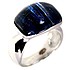 Женское серебряное кольцо с синт. авантюрином - фото 1