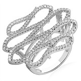 Женское серебряное кольцо с куб. циркониями, 1665411