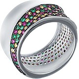 Женское серебряное кольцо с куб. циркониями, 1670275