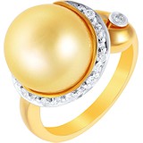 Женское золотое кольцо с бриллиантами и жемчугом, 1688195