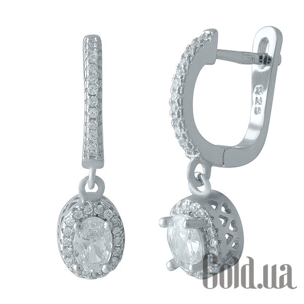 

Серьги с подвесками Fresh Jewelry, Серебряные серьги с куб. циркониями