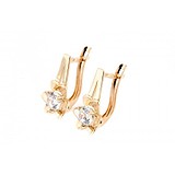 Золотые серьги с куб. циркониями, 1699203