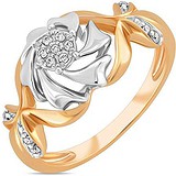 Женское золотое кольцо с бриллиантами, 1700995