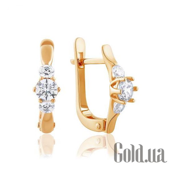 

Серьги Украина, Золотые серьги с Swarovski Zirconia