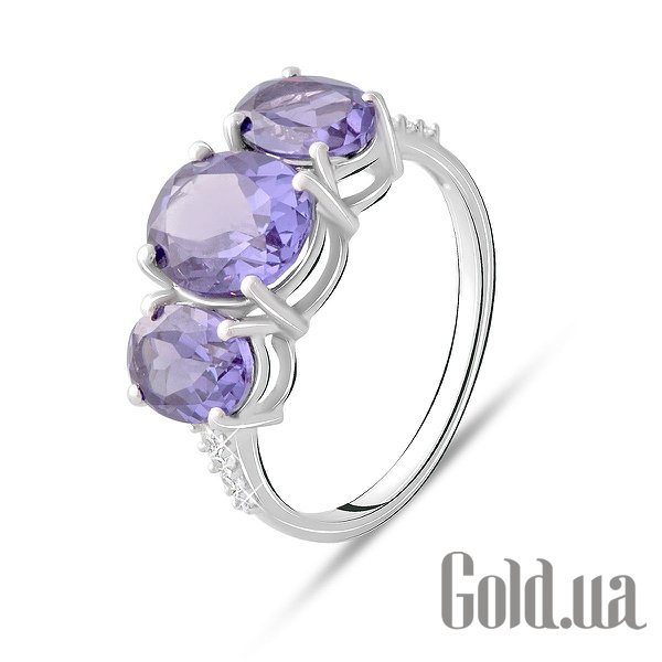 

Женские кольца Fresh Jewelry, Женское серебряное кольцо с александритами и куб. циркониями, 18