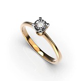 Золотое кольцо с бриллиантом, 1768323