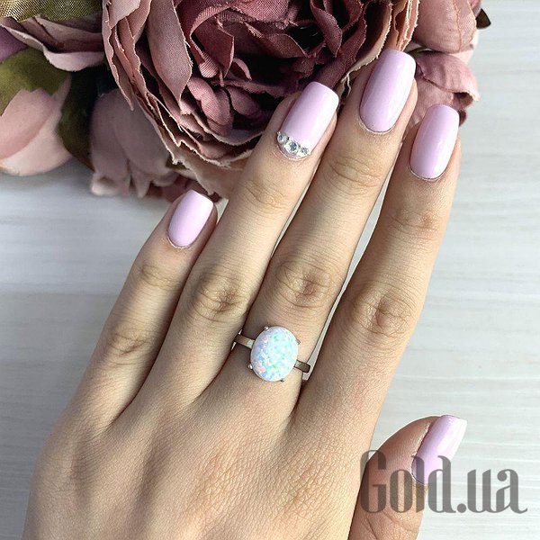 Каблучка Fresh Jewelry Жіноча срібна каблучка з опалом, 17