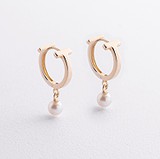 Золотые серьги с культив. жемчугом, 1796227