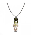 Thomas Sabo Серебряный кулон с цепочкой с куб. циркониями и культив. жемчугом