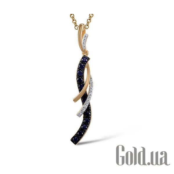 

Женский кулон Lurie Jewelry, Золотой кулон с бриллиантами и сапфирами
