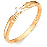 Золотое кольцо с бриллиантом, 1555076
