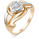 Женское золотое кольцо с бриллиантом, 1603716