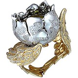 Женское золотое кольцо с бриллиантами и цитрином, 1629060