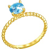 Женское золотое кольцо с куб. цирконием, 1648004