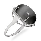 Женское серебряное кольцо с куб. циркониями и улекситом, 1667460