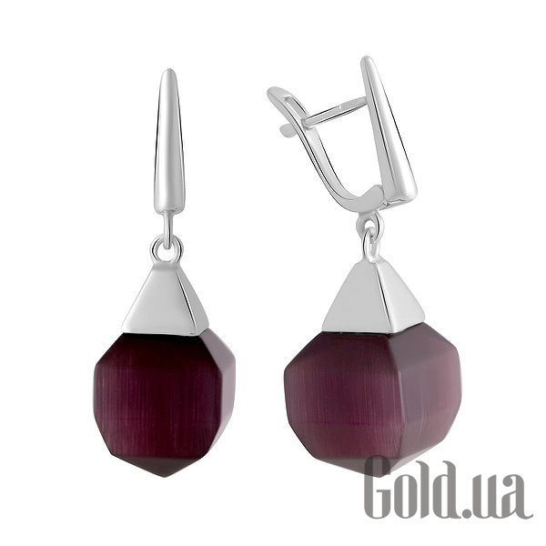 

Серьги с подвесками Fresh Jewelry, Серебряные серьги с кошачьим глазом
