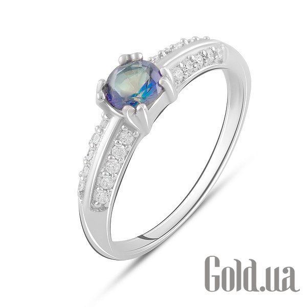 

Женские кольца Fresh Jewelry, Женское серебряное кольцо с куб. циркониями и топазом, 18