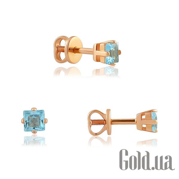 

Серьги-гвоздики Украина, Золотые серьги с топазами