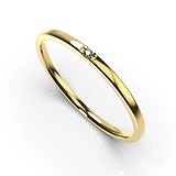 Золотое обручальное кольцо с бриллиантом, 1768836