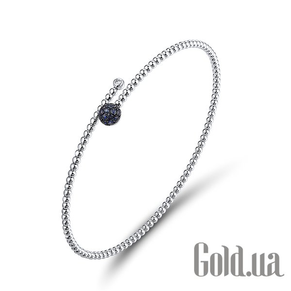 

Браслет Lurie Jewelry, Женский золотой браслет с сапфирами и бриллиантом на пружинной леске из титана