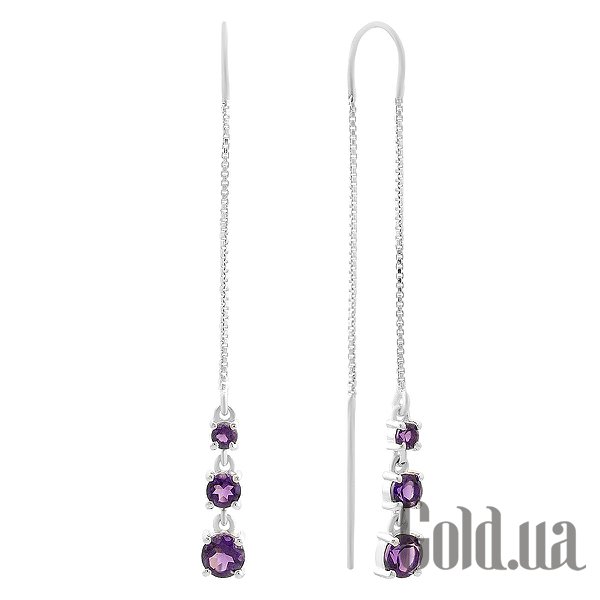 

Серьги с подвесками Fresh Jewelry, Серебряные серьги с аметистами