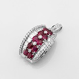 Золотой кулон с бриллиантами и рубинами, 1795716