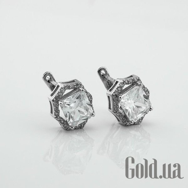Серебряные серьги с куб. циркониями DIA3202987